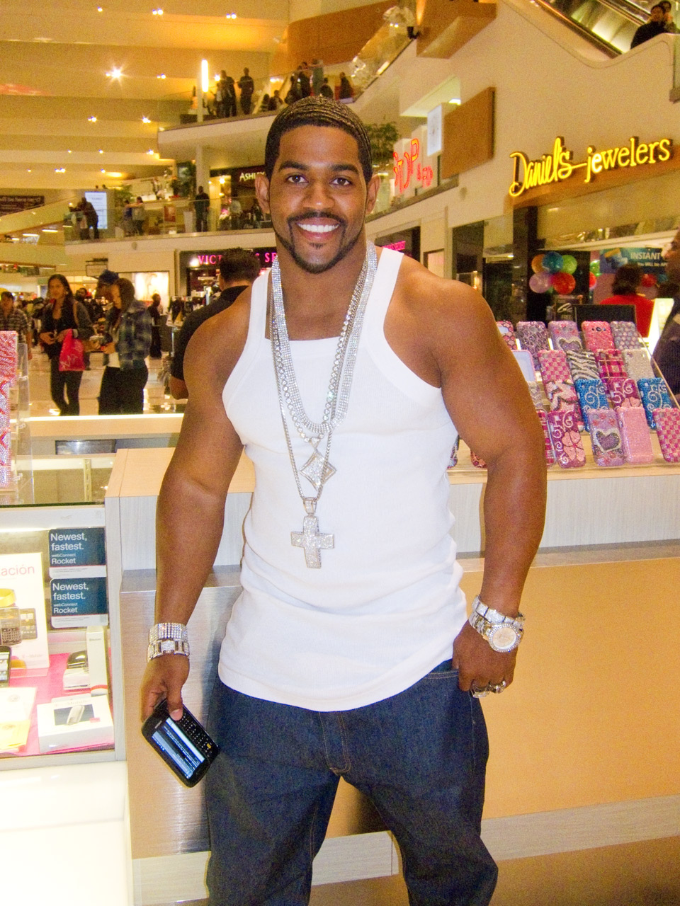 Brian Pumper Txting at Fox Hills Mall